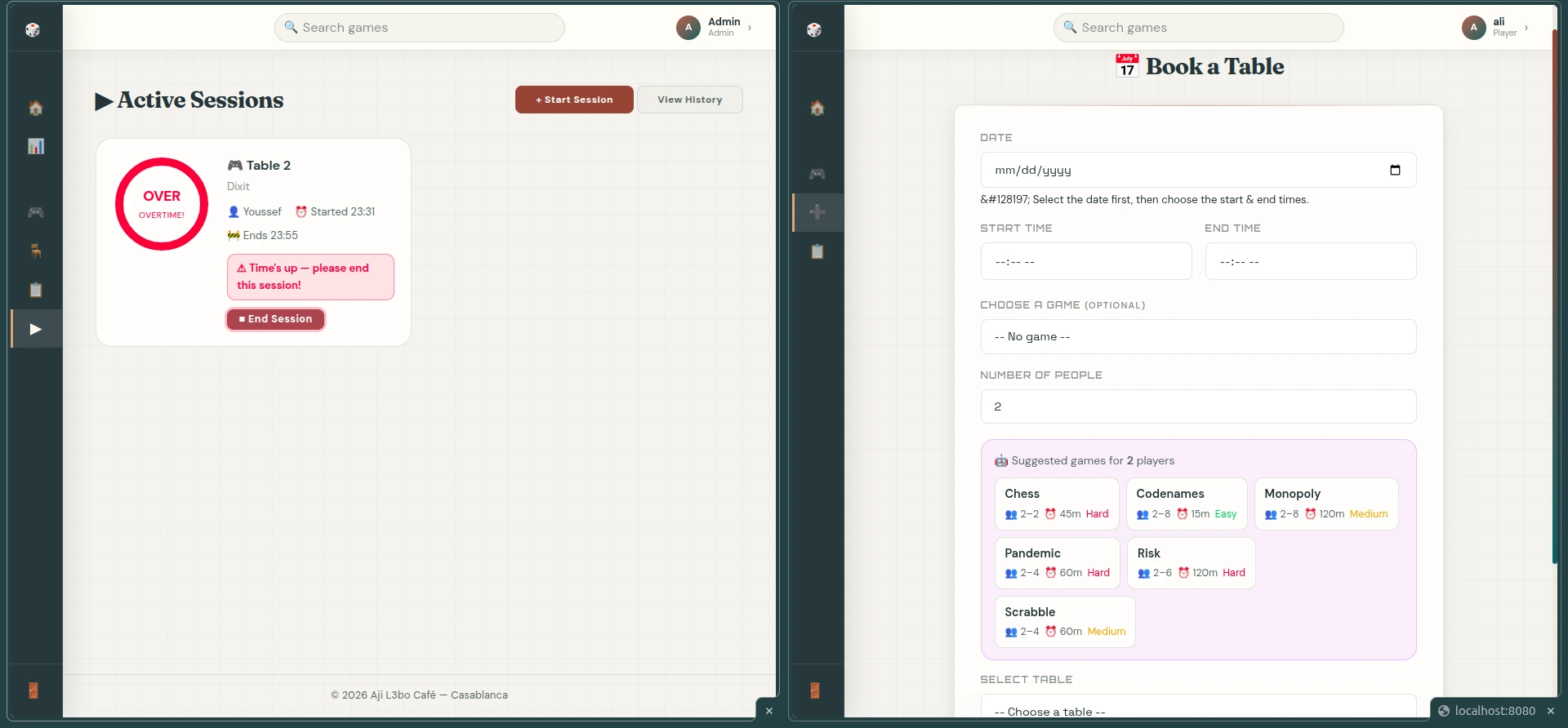 Reservation & availability flow